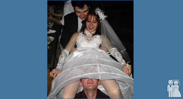 funny wedding dress photo