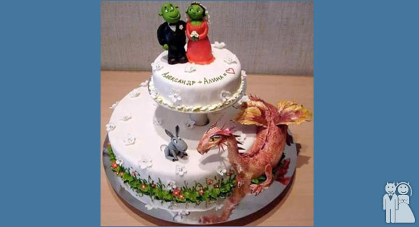 funny wedding cake photo