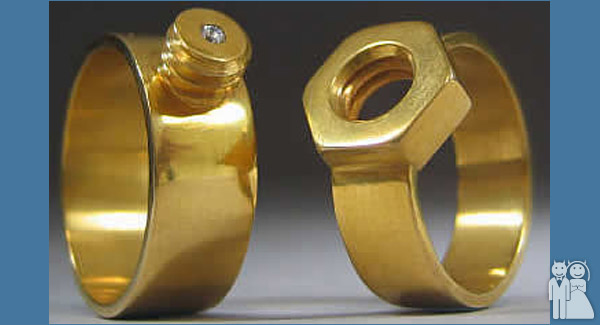 funny wedding rings photo