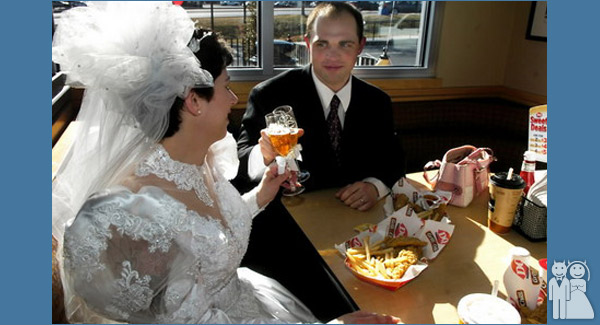 funny dairy queen wedding photo